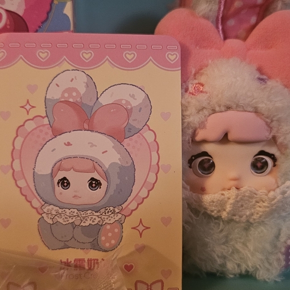 Nommi MiBao Sweet Heart Bunny Frost Bunny w/ Box & Card - Picture 2 of 4